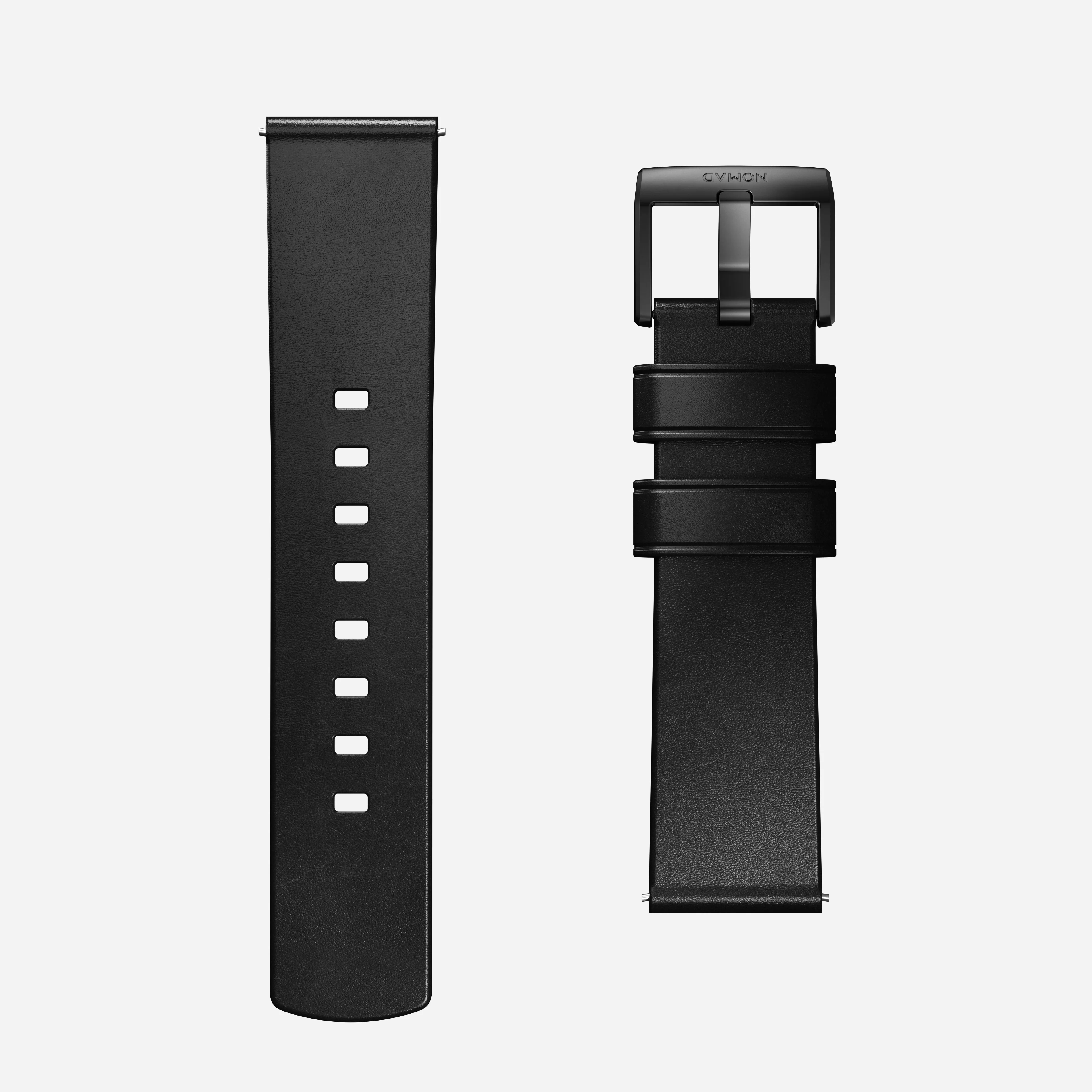 Active Band Pro - 22mm Quick Release | Black Horween | Black Hardware - Image 3