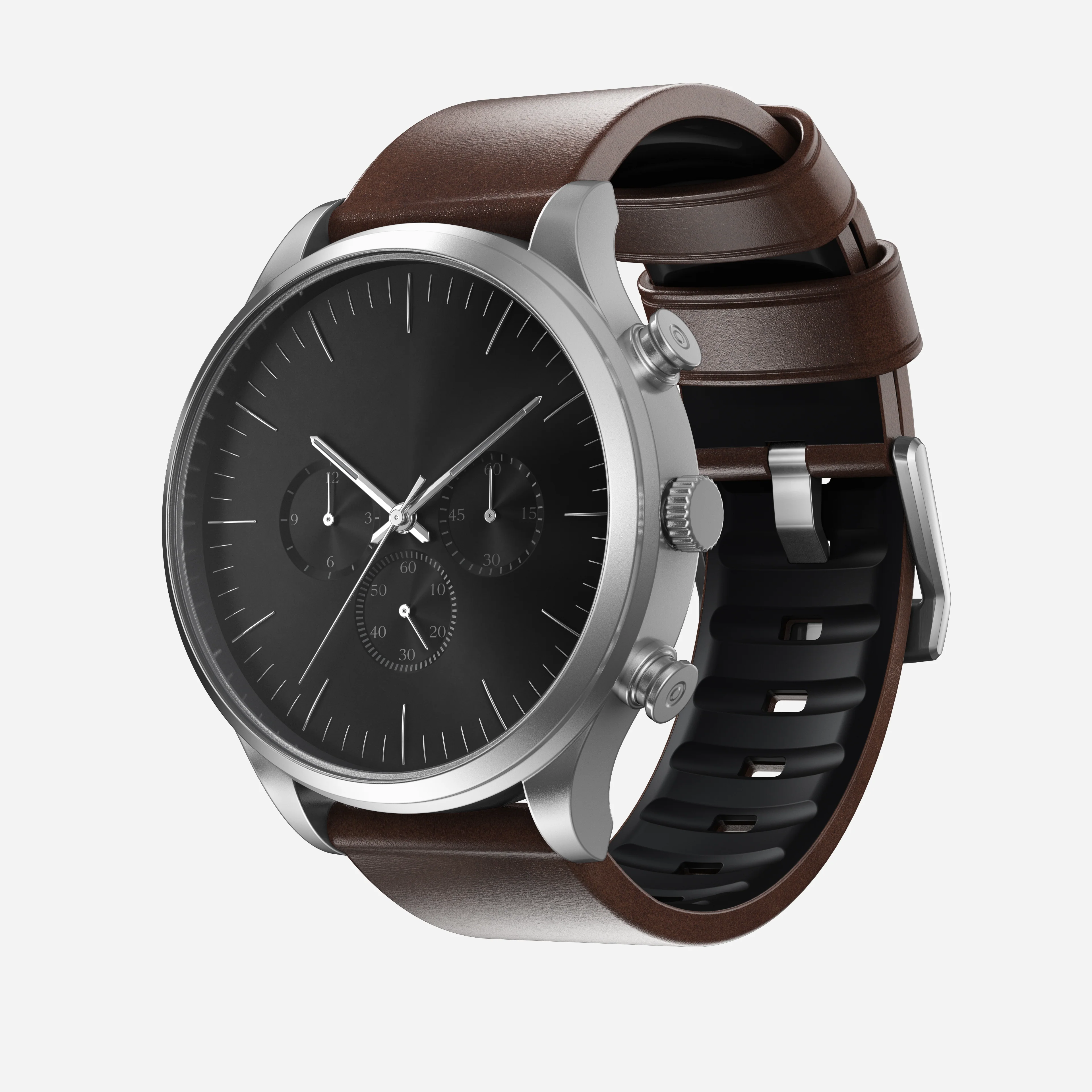Active Band Pro - 22mm Quick Release | Brown Horween | Silver Hardware - Image 4