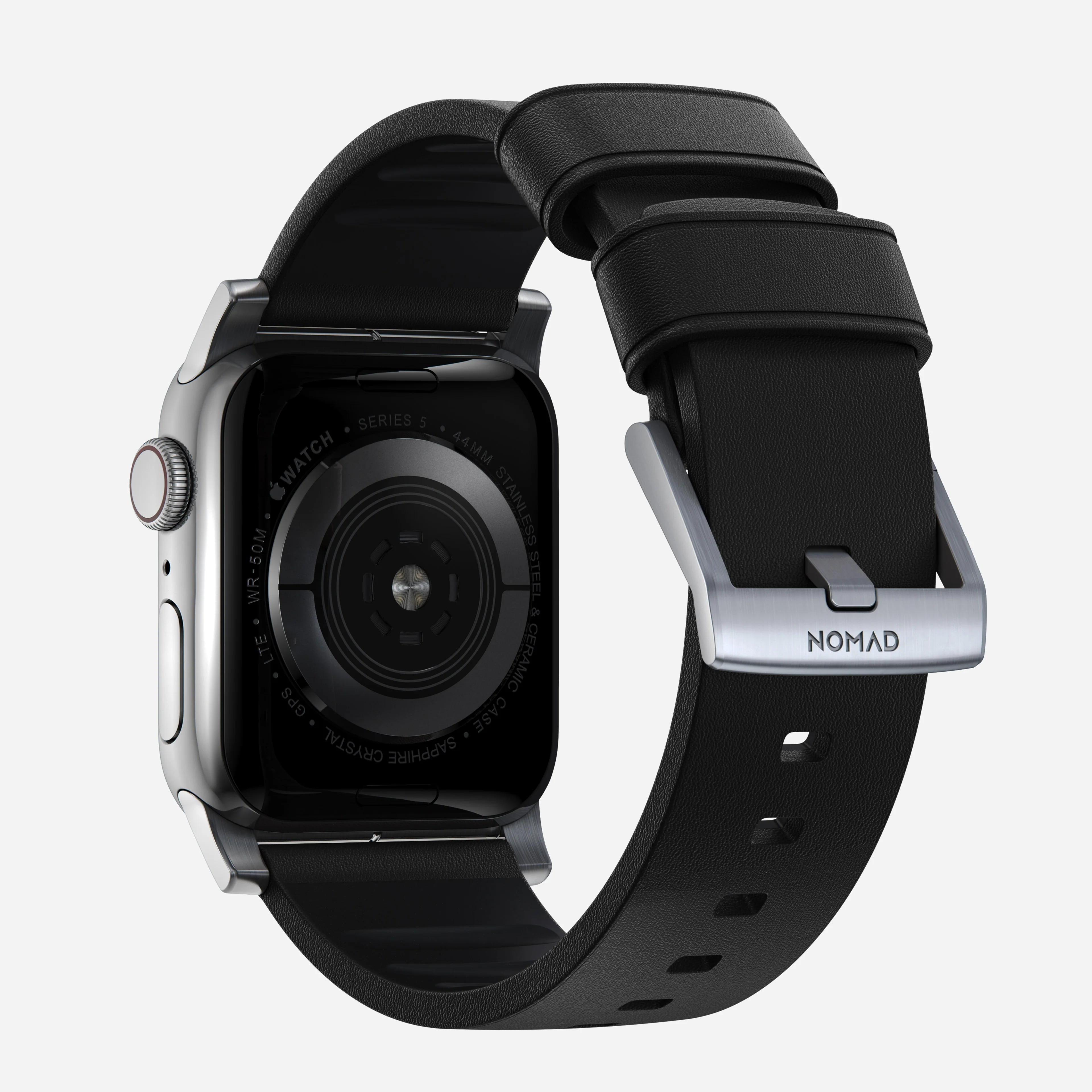 Active Band Pro - 46mm/49mm | Silver Hardware | Black Active Leather - Image 4
