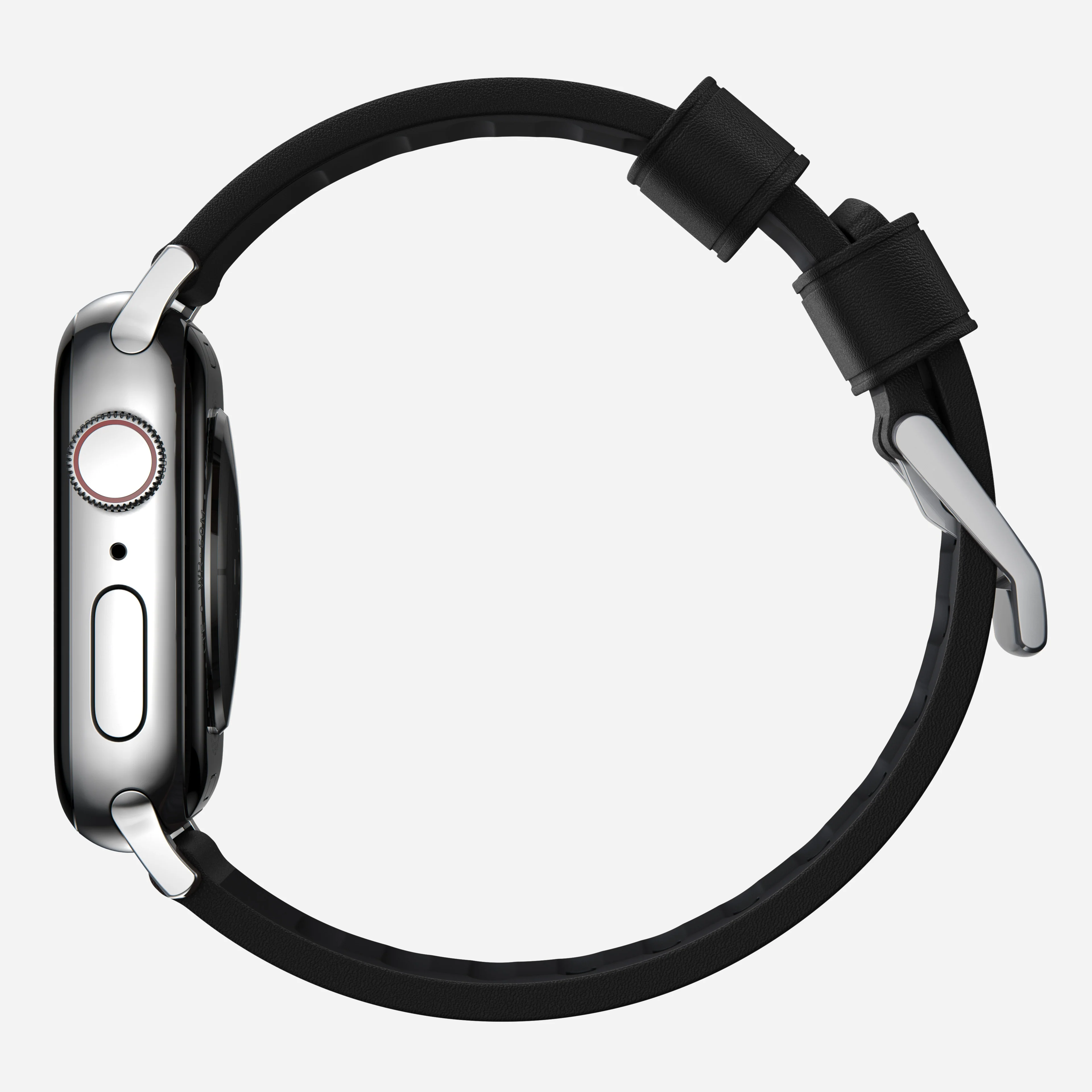 Active Band Pro - 46mm/49mm | Silver Hardware | Black Active Leather - Image 5