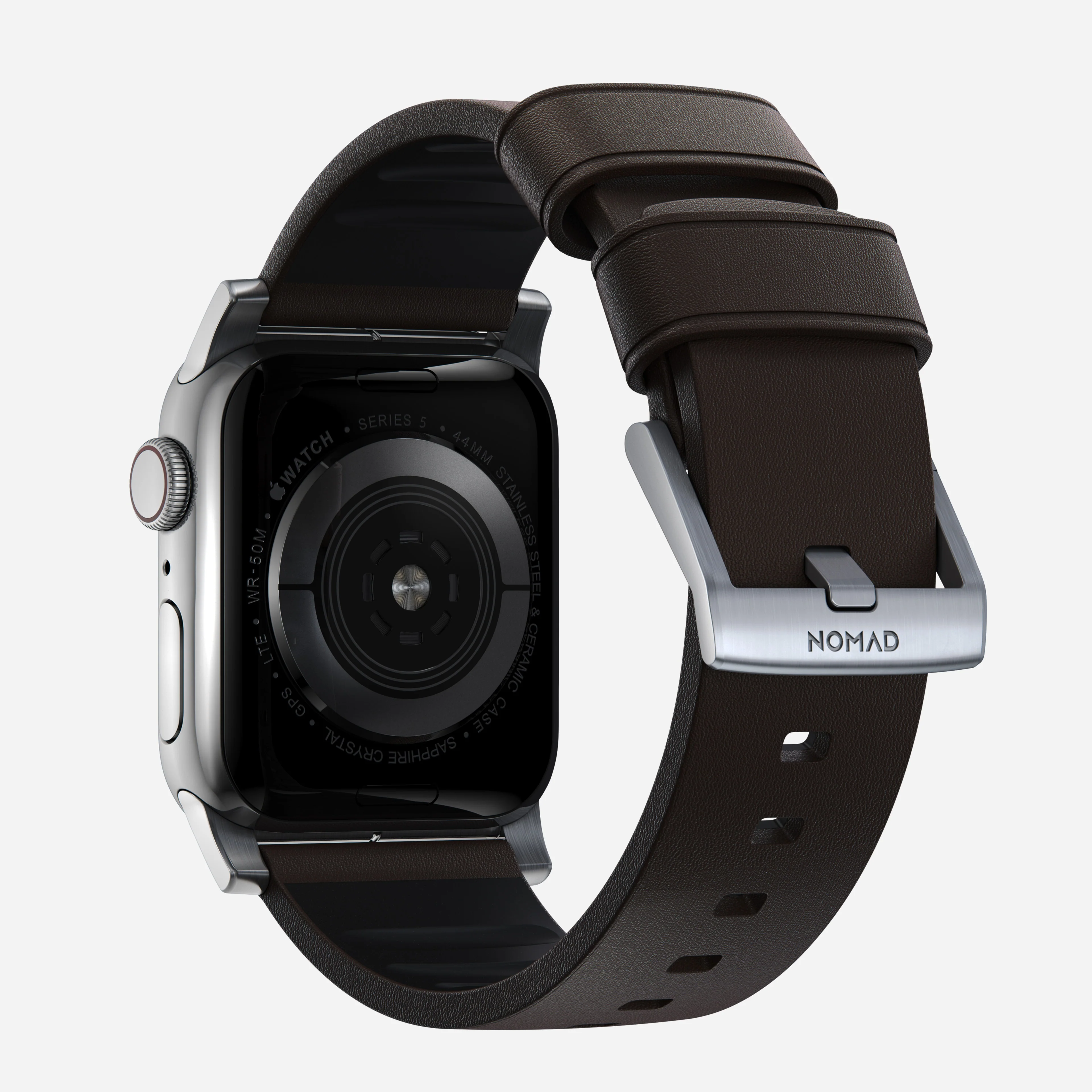 Active Band Pro - 46mm/49mm | Silver Hardware | Classic Brown Active Leather - Image 4