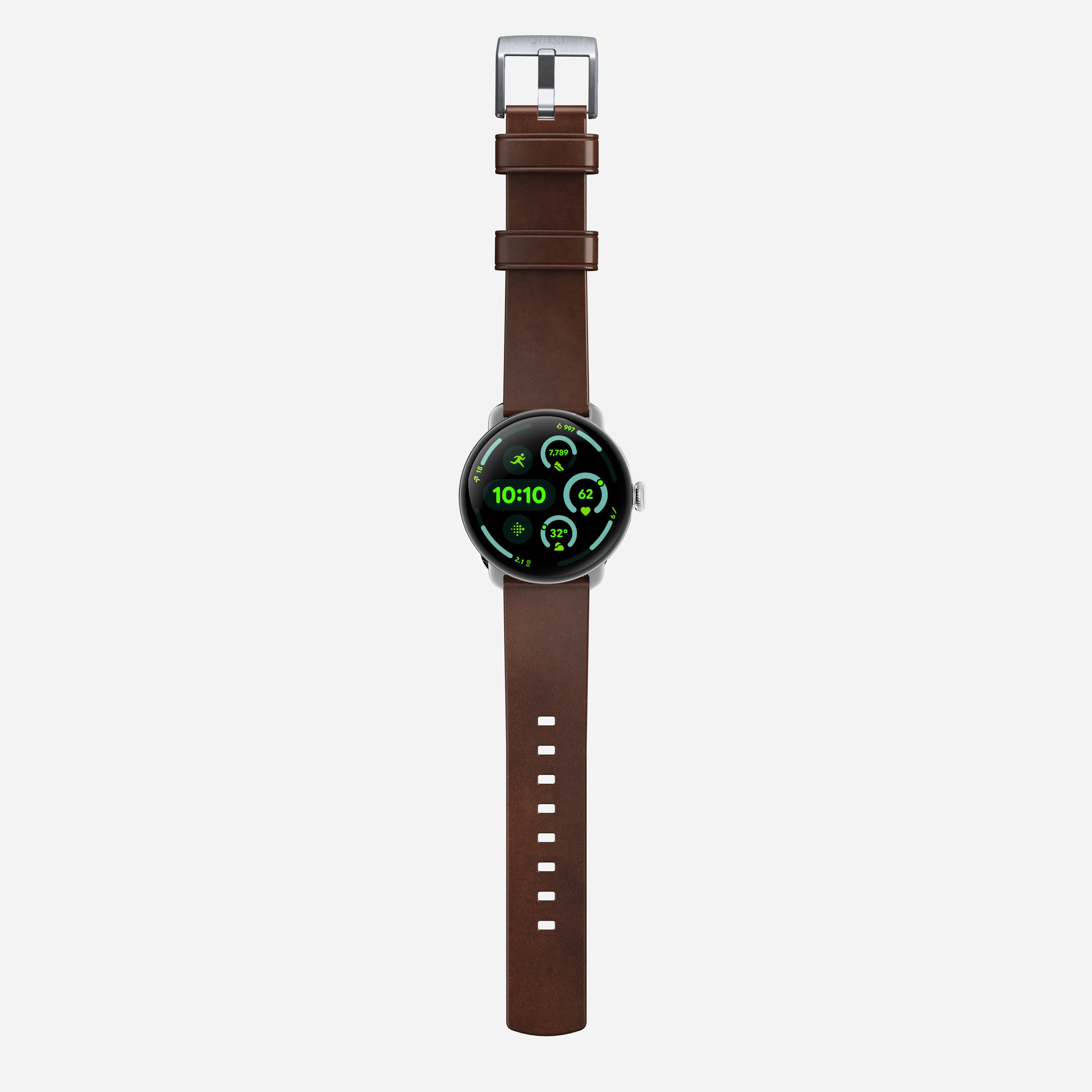 Active Band Pro - Pixel Watch | 45mm | Silver Hardware | Horween Brown - Image 7