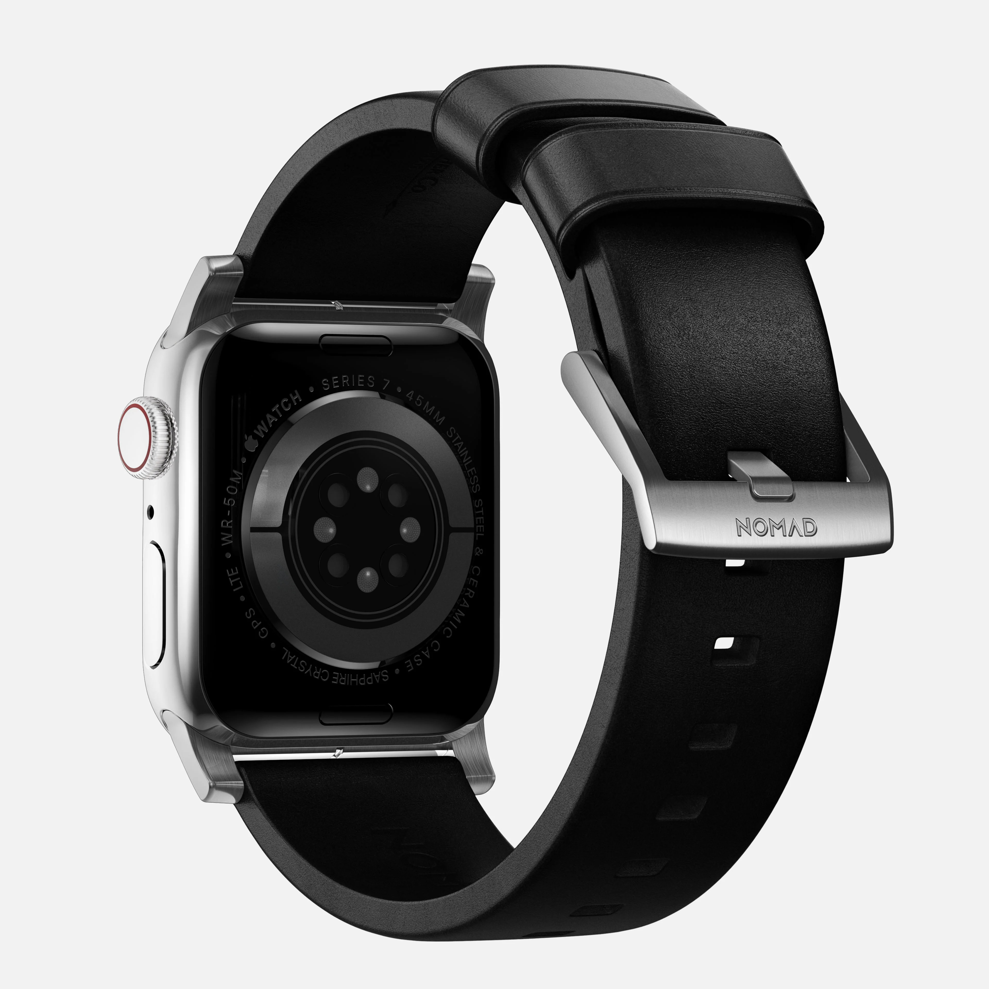 Modern Band - 46mm/49mm | Silver Hardware | Black | Horween - Image 4