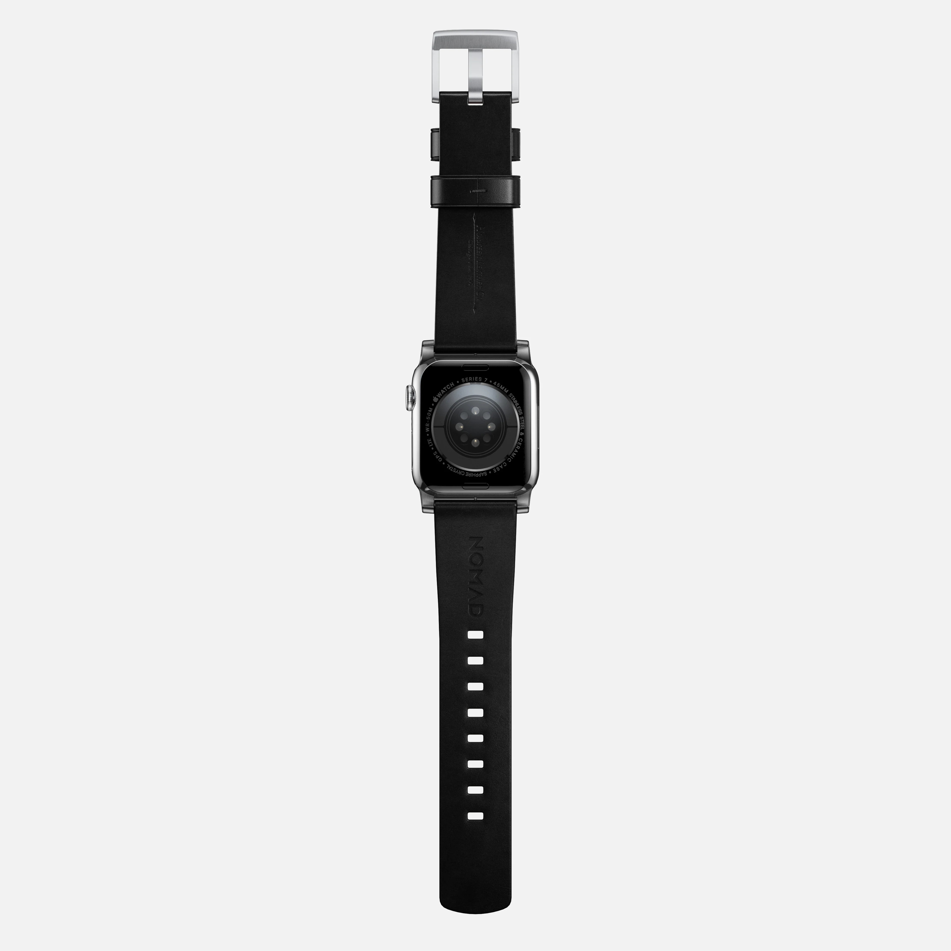 Modern Band - 46mm/49mm | Silver Hardware | Black | Horween - Image 9
