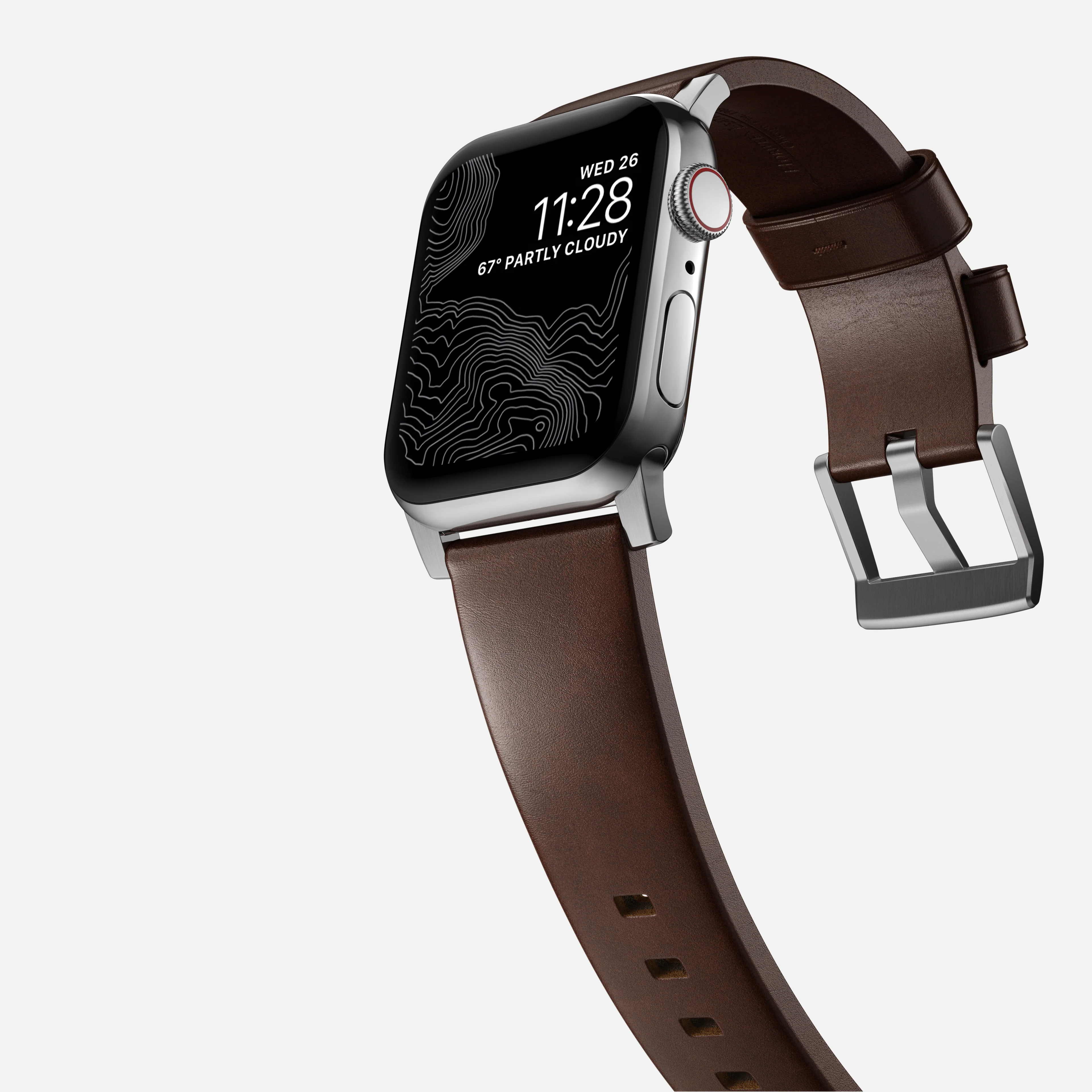 Modern Band - 46mm/49mm | Silver Hardware | Rustic Brown | Horween - Image 10