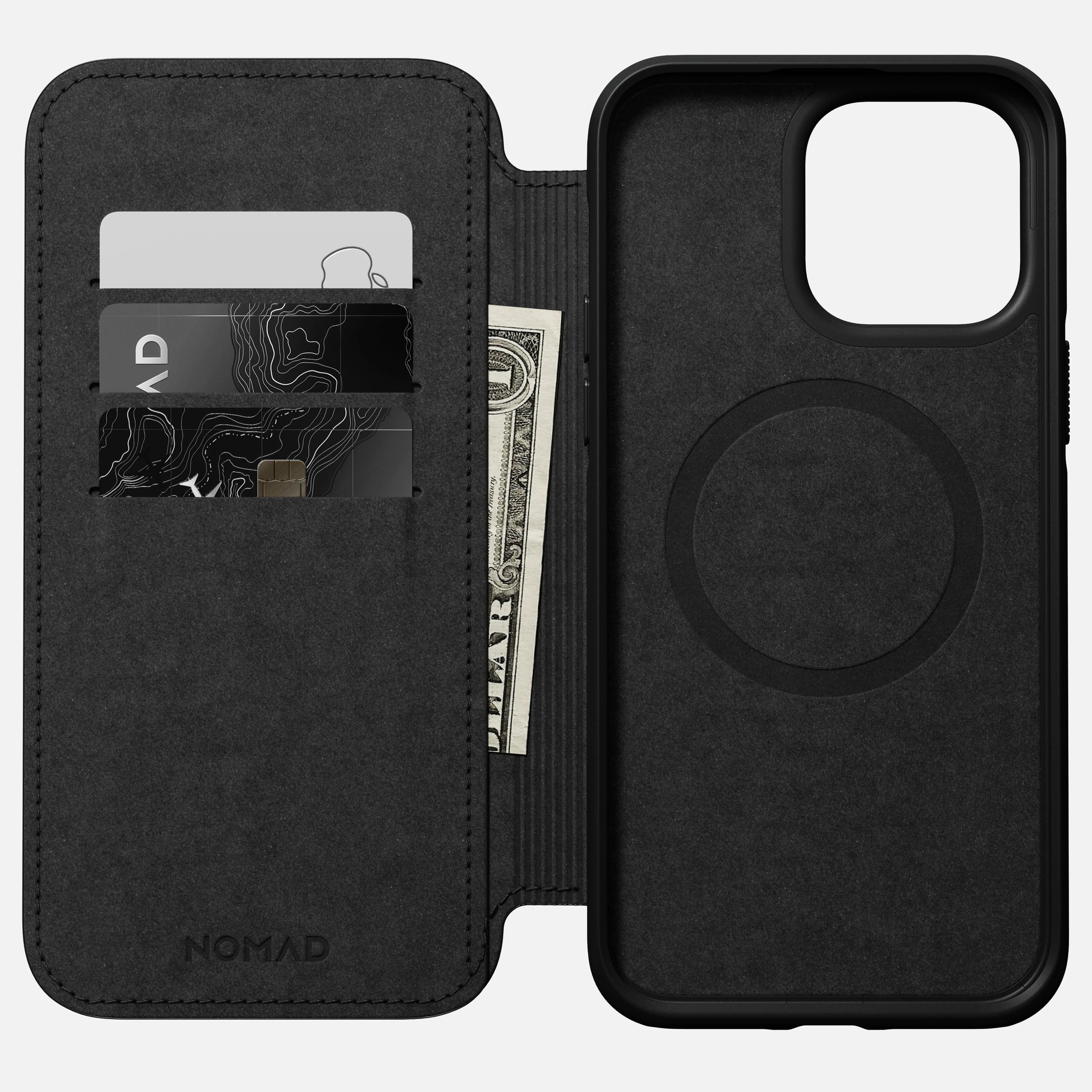 Modern Leather Folio - iPhone 14 Pro Max | Black | Nomad Leather - Image 8