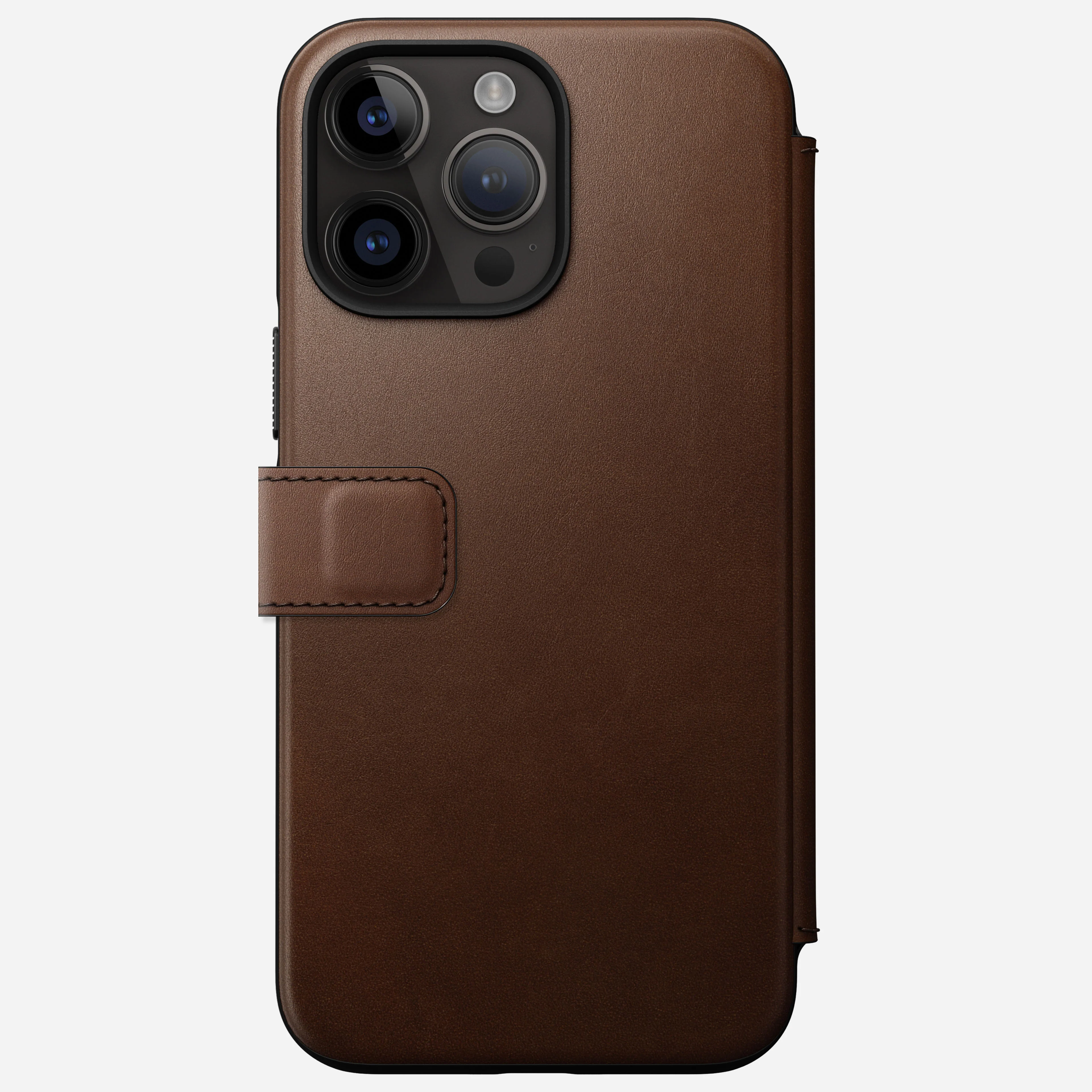 Modern Leather Folio - iPhone 14 Pro Max | Rustic Brown | Nomad Leather - Image 3