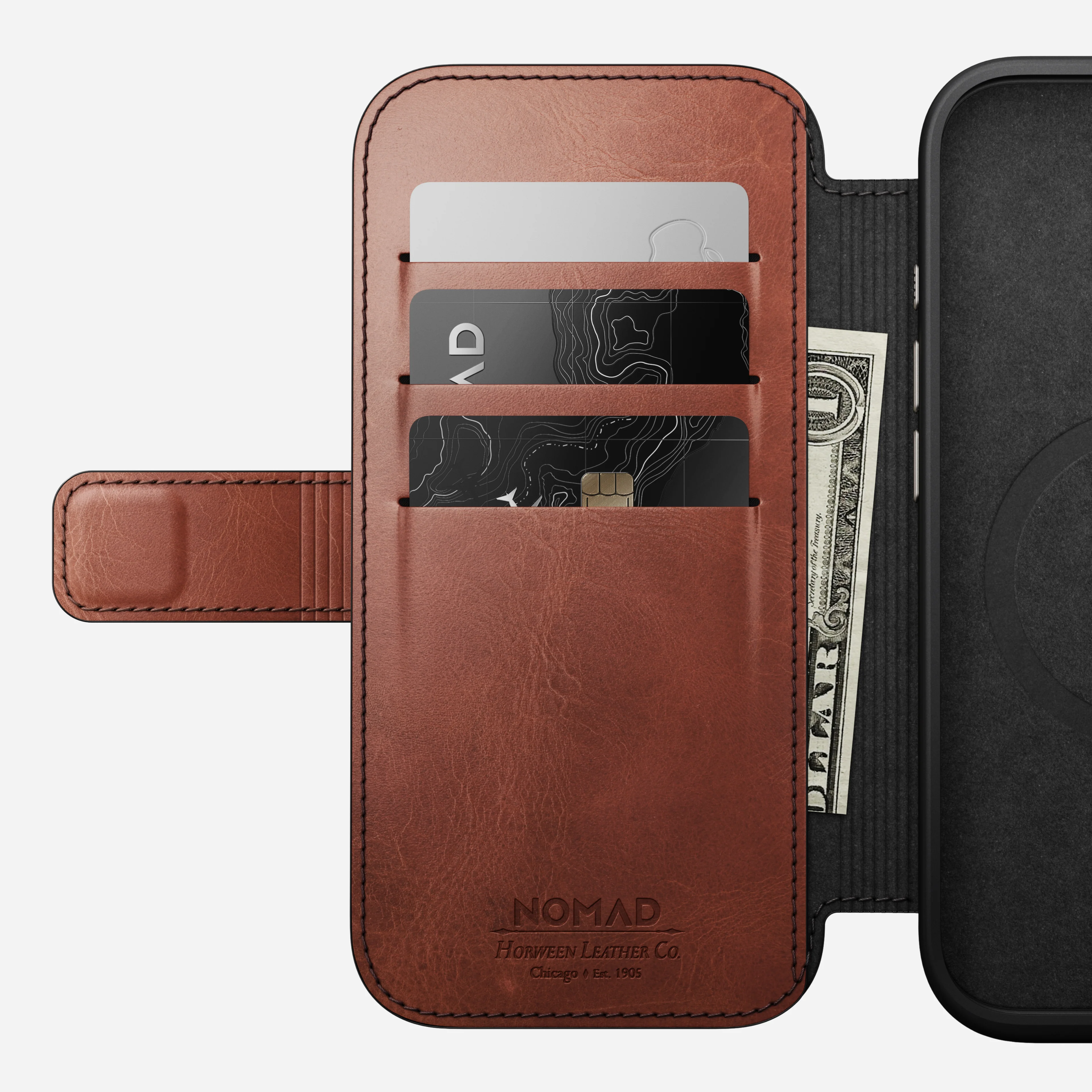 Modern Leather Folio - iPhone 16 Pro |  Olde Dublin | Horween - Image 8