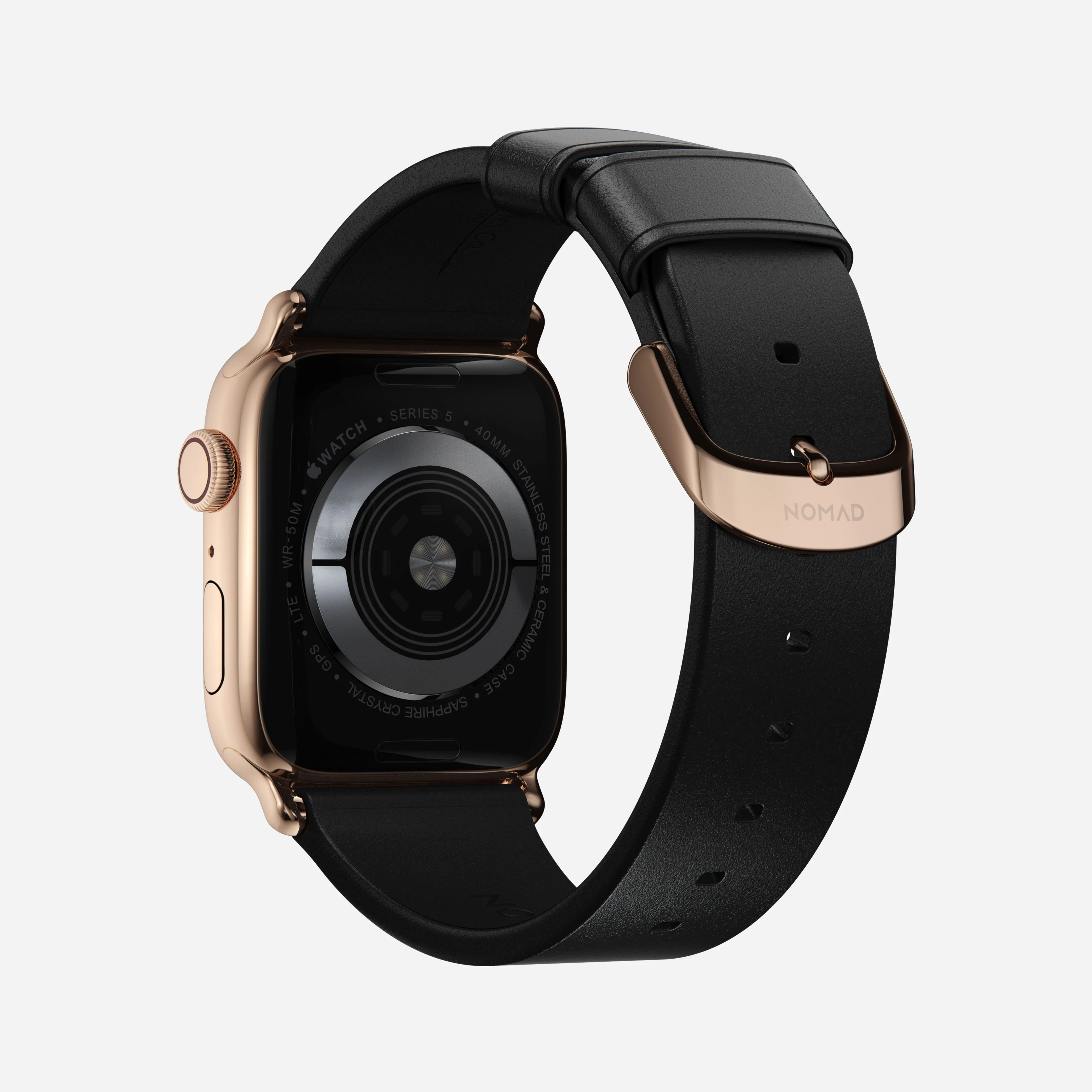 Modern Slim Band - 41mm/42mm | Gold Hardware | Black | Horween - Image 3