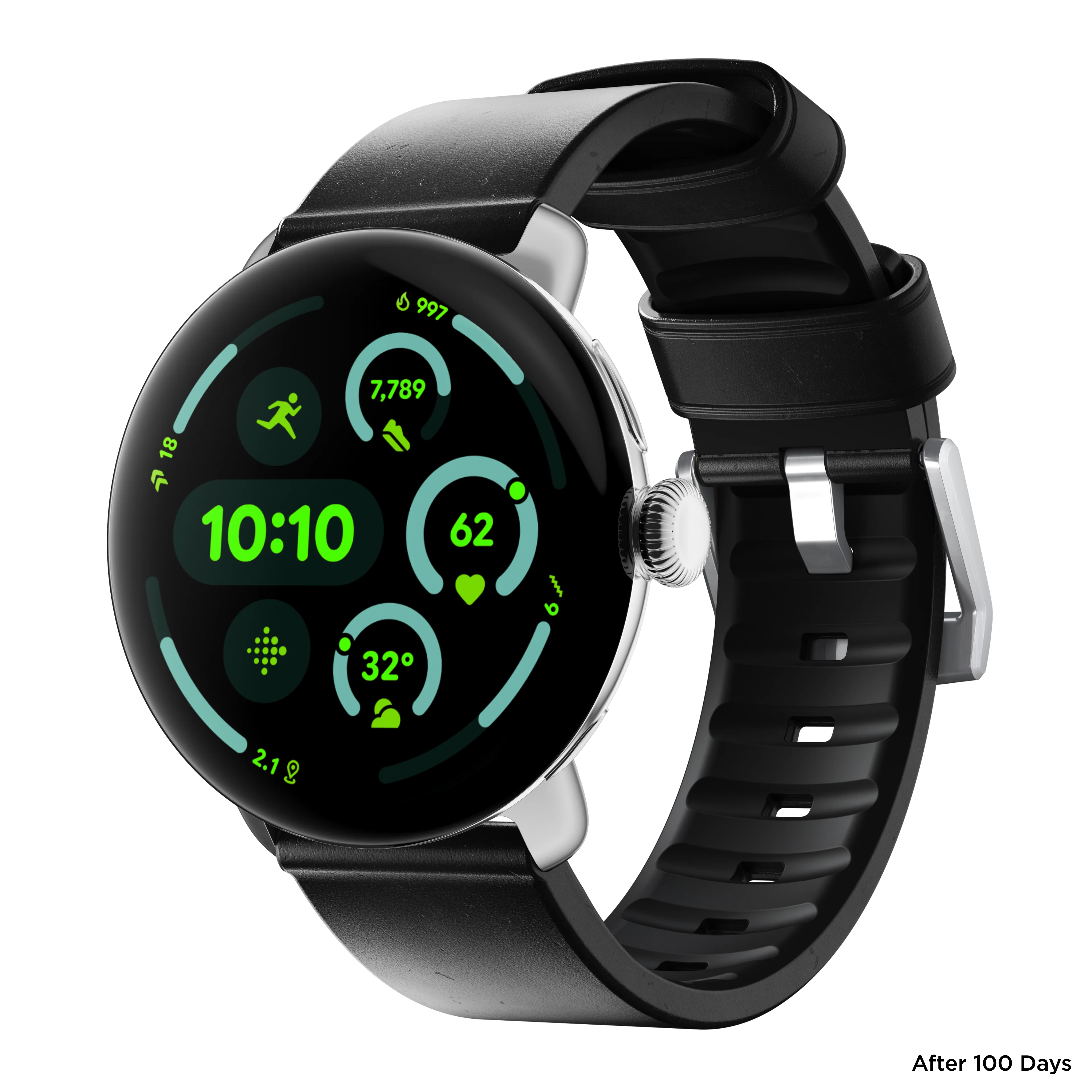 Open Box /// Active Band Pro - Pixel Watch | 45mm | Silver Hardware | Horween Black - Image 3