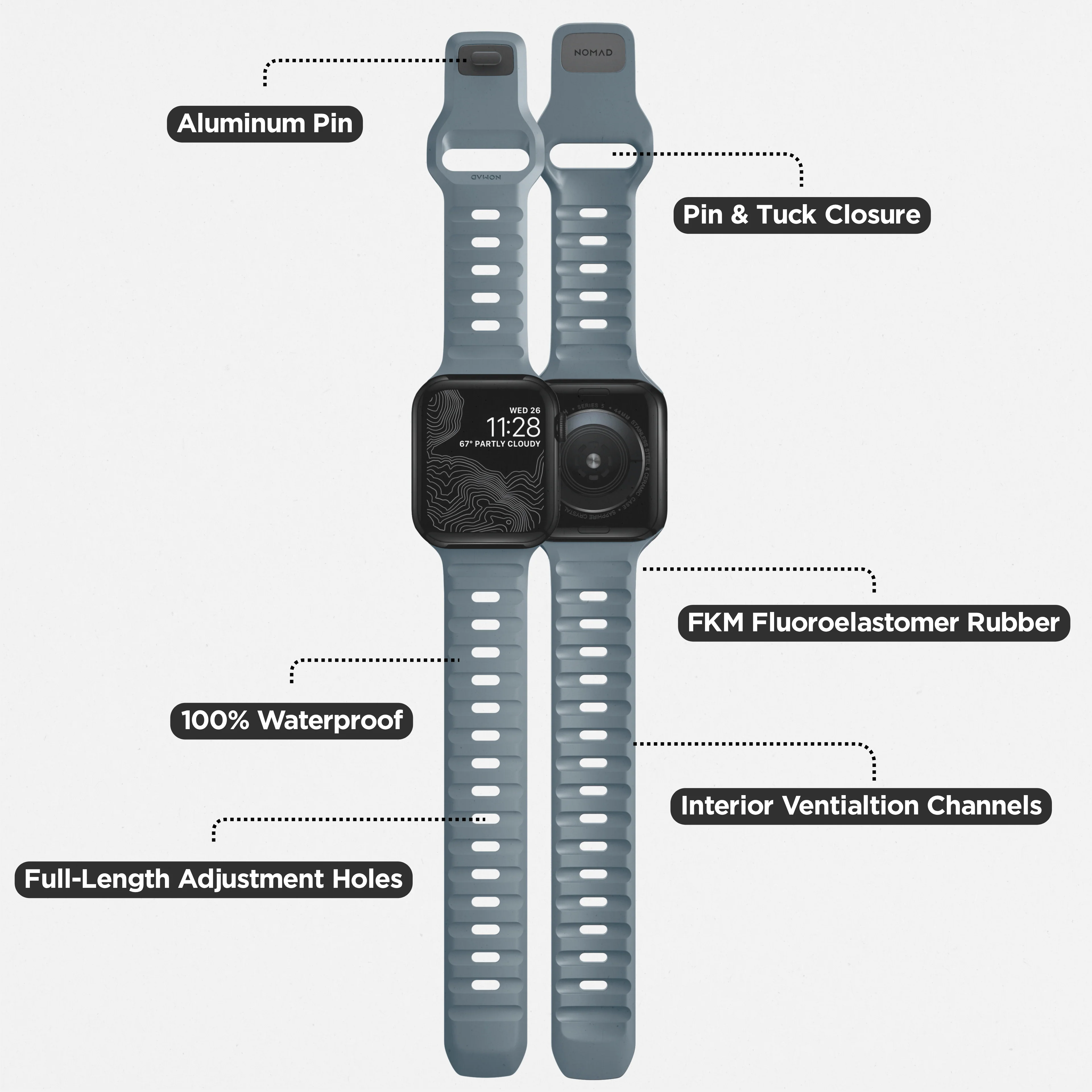 Sport Band - 46mm/49mm| Marine Blue - Image 3