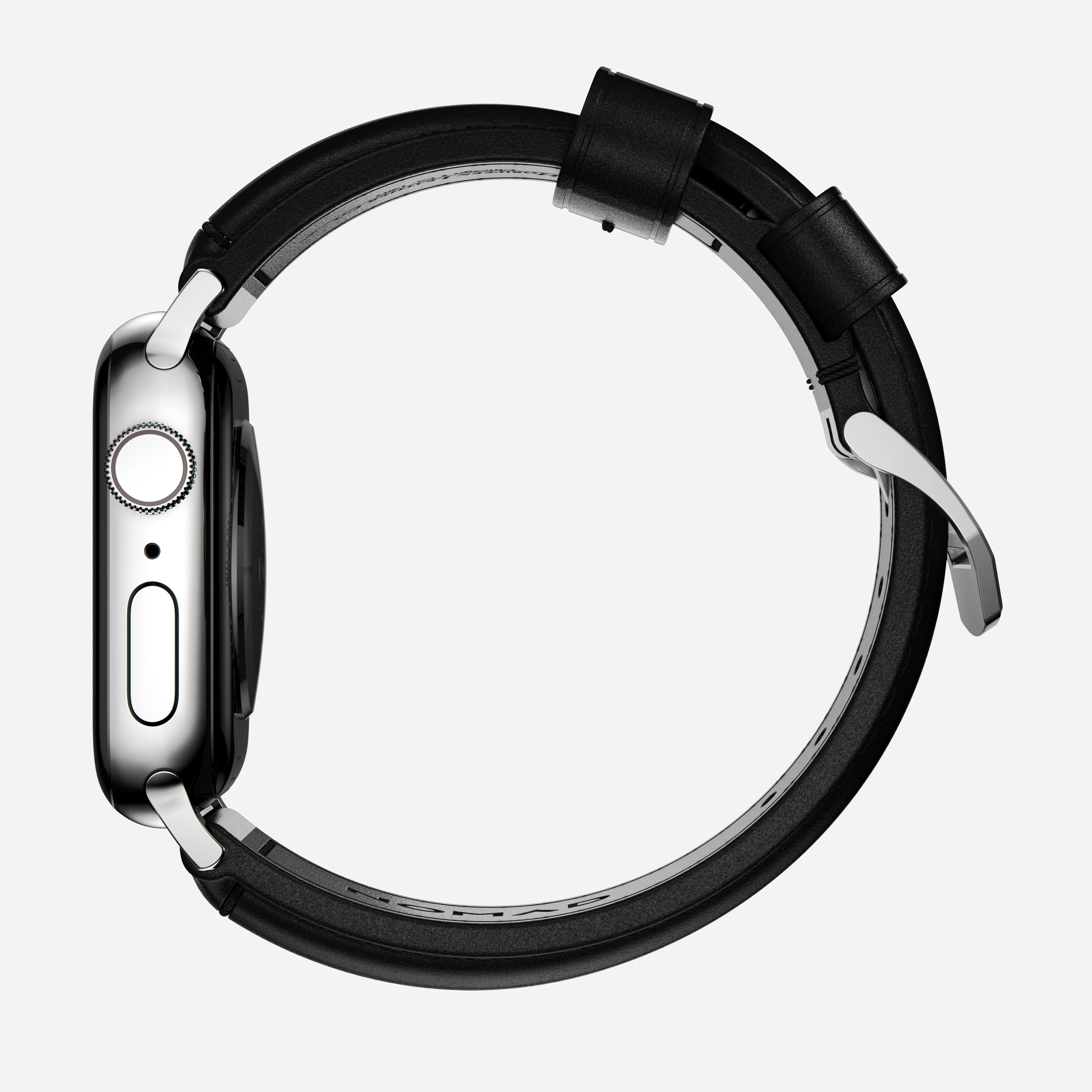 Traditional Band - 41mm | Silver Hardware | Black | Horween - Image 5