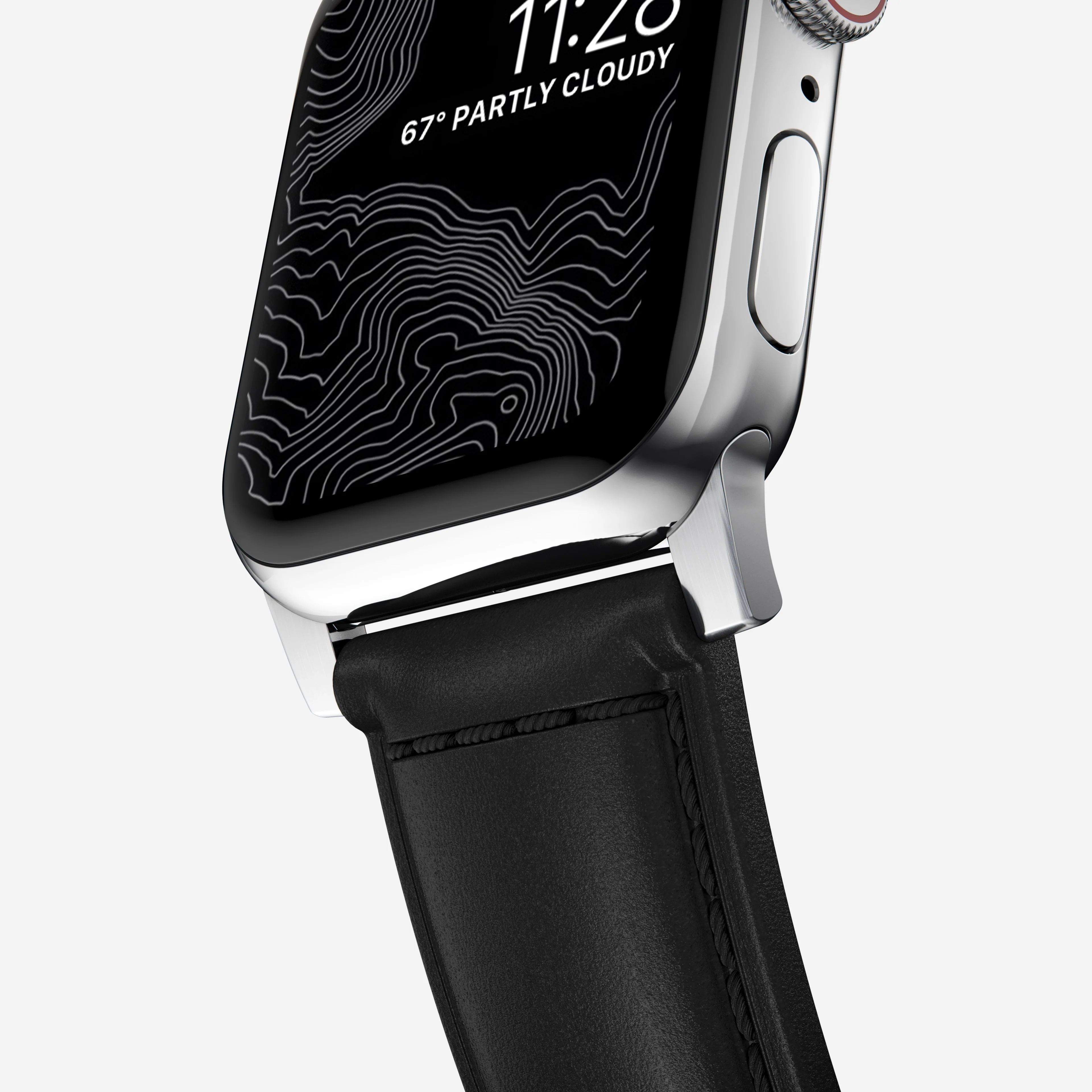 Traditional Band - 41mm | Silver Hardware | Black | Horween - Image 6