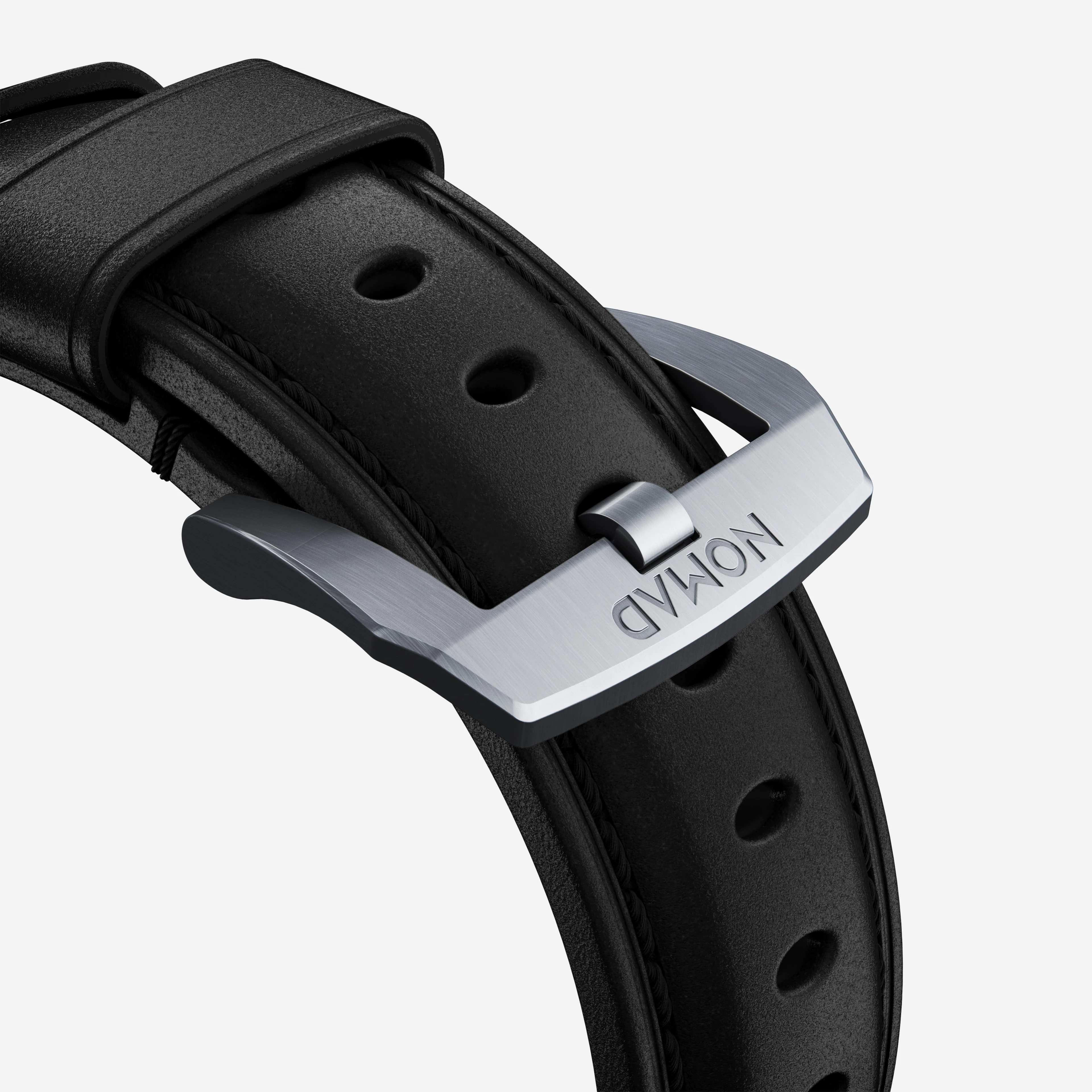 Traditional Band - 41mm | Silver Hardware | Black | Horween - Image 7